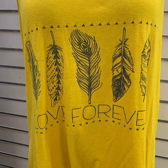 Attitude Not Included Yellow Racerback Tank - Picture 2 of 4